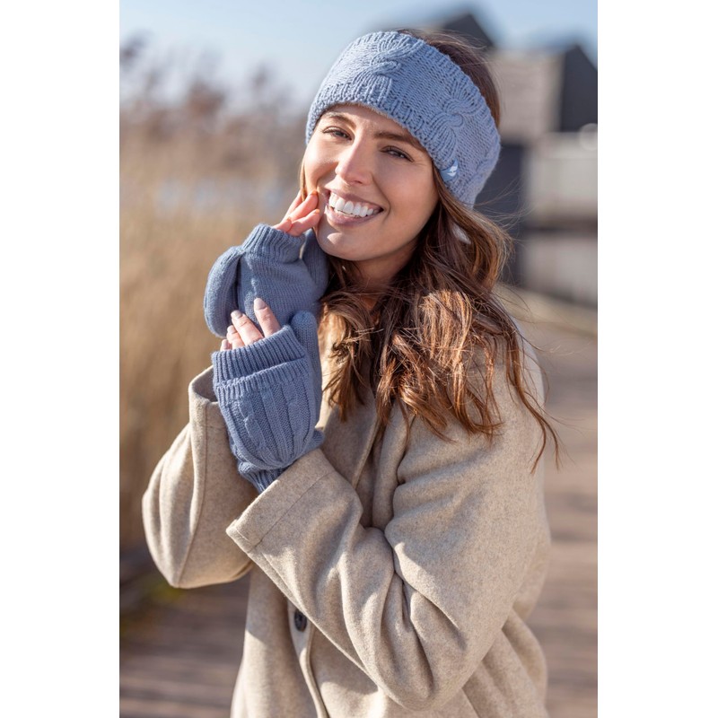 HEAT HOLDERS - Womens Thermal Converter Fingerless Cable Knit 2.3