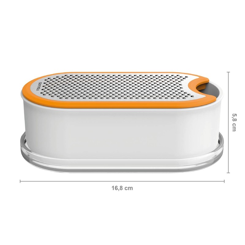 Fiskars Box Grater, With Container, Dimensions: 16.8 x 9.0 cm,