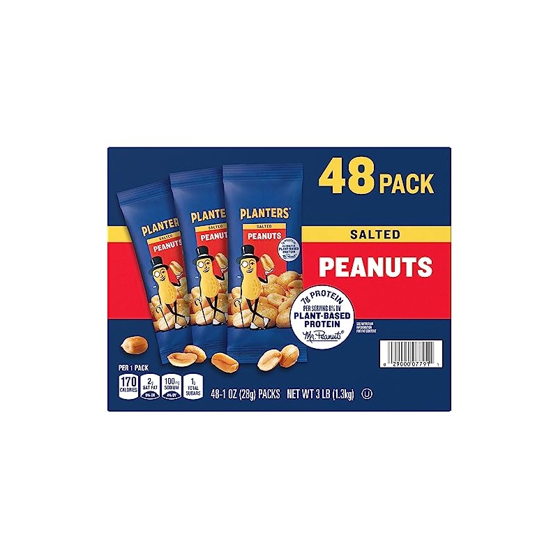 Planters Salted Peanuts (48 1-ounce packs)