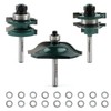 Knoweasy 3-Piece Raised Panel Router Bit Set with 1/4 Inch