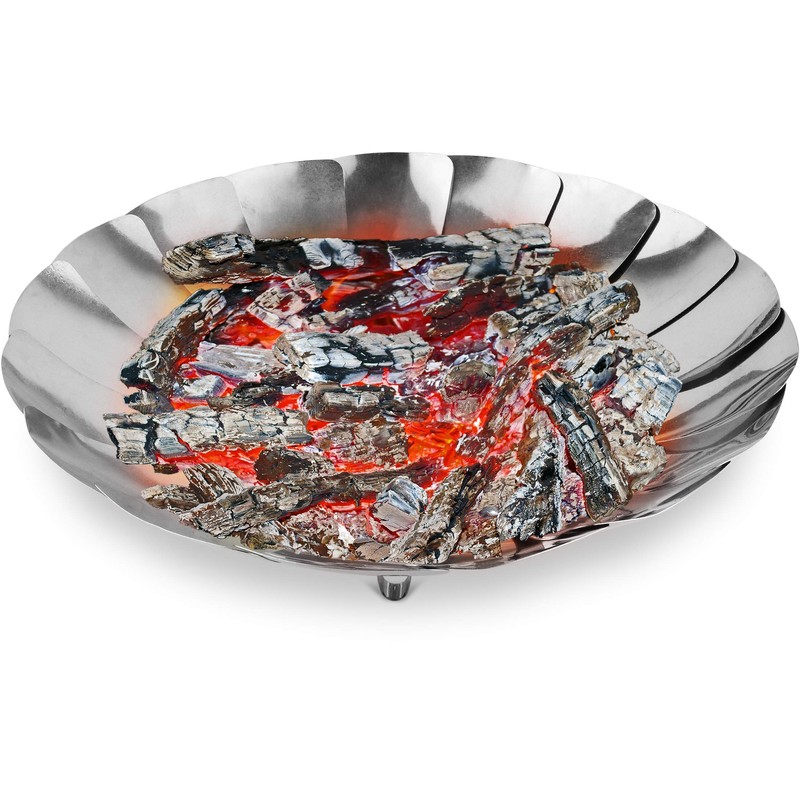 Stainless Steel Camping Fire Bowl with 17 Folding Slats Diameter