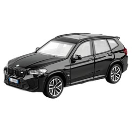 BGHSCA Toy Car Compatible for 1:32 X3M Model Car, Pull Back Diecast Collectible Vehicle with Sounds ＆ Lights for Kids Boys Girls and Adults, Gift Black
