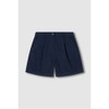 JAJU [JAJU] Soft Linen Blend Half Pants_Navy