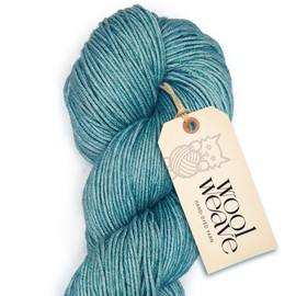 WoolWeave Superwash Merino Wool Yarn for Knitting & Crocheting Projects - Premium Hand Dyed Yarn, 100gr, 240 Yards Medium Weight Yarn - Luxurious, Soft & Durable Sage Green Yarn, MWY29