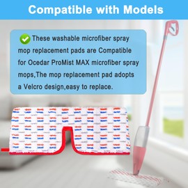 8 Pack Promist Max Mop Pads Compatible for O-Cedar Promist Max Microfiber Spray Mop Refill, 8 Pack ProMist MAX Spray Replacement Mop Pads