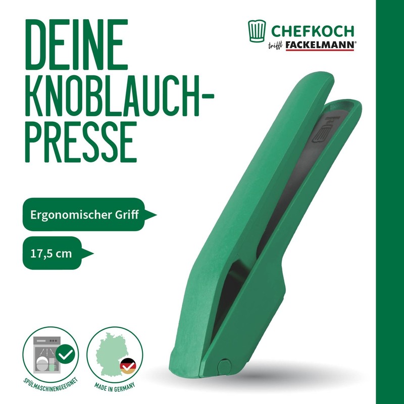 Chefkoch trifft Fackelmann Premium Garlic Press - Robust Stainless Steel