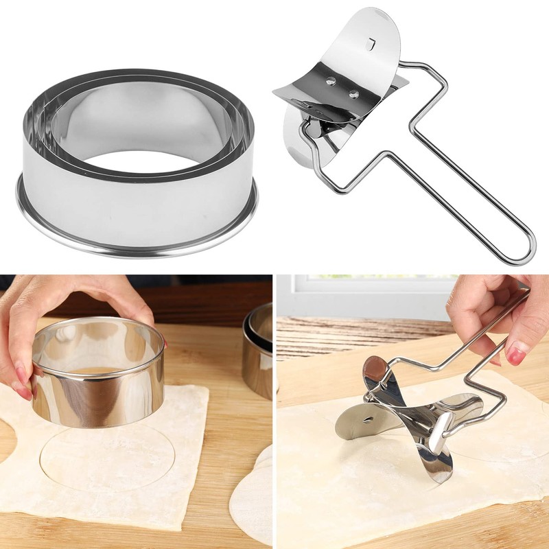 RNHDLY Dumpling Maker 8 Pack Stainless Steel Dumplings Maker Machine