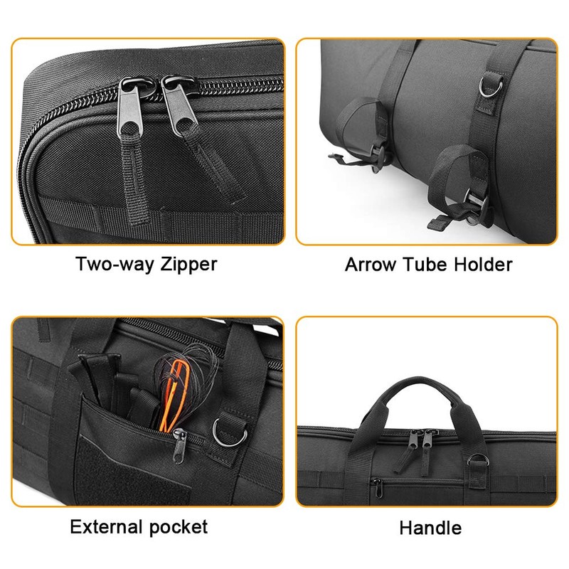 XTACER Tactical Bow Case MOLLE Recurve Takedown Bow Case Fully