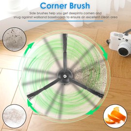 (15 Pack) S8 MaxV Ultra Accessories Kit Compatible with S8 MaxV Ultra/ S8 Max Ultra Robot Vacuum Cleaner, 2 Brushes, 2 Side Brushes, 3 HEPA Filters, 4 Dust Bags, 2 Big + 2 Small Mop Pads