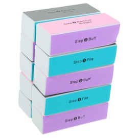 Baluue 10pcs Four-Sided Nail Polishing Block and Buffer Random Color for Artwork Gemstone and Wood Finishing Suitable for Nail Art Enthusiasts and Professionals