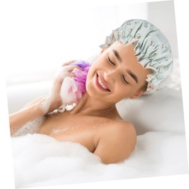 Minkissy 2sets Sleeping Cap for Women Shower Cap for Men Dry Hair for Adults Lightweight Bathing Hat Easy to Carry 2pcs*2