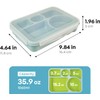 carrotez Portion Control Plate, 5 Compartment Divided Plate with Lid,