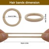 Brown Cotton Hair Ties - 100PCS Seamless Thick Elastic Ponytail