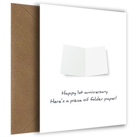 Hey Chimp Funny 1st Wedding Anniversary Card for Husband, Wife and Couples - Folded Paper Anniversary Cards