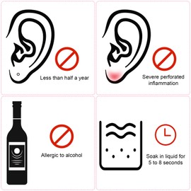 180 Pieces Earrings Hole Cleaner, Rose Fragrance Odor Removal Ear Care Kit, Piercing Floss Disposable Piercing Aftercare Piercing Cleaning Line, Ear Piercing Care Cleaning Tool (Pink, Blue, Purple)