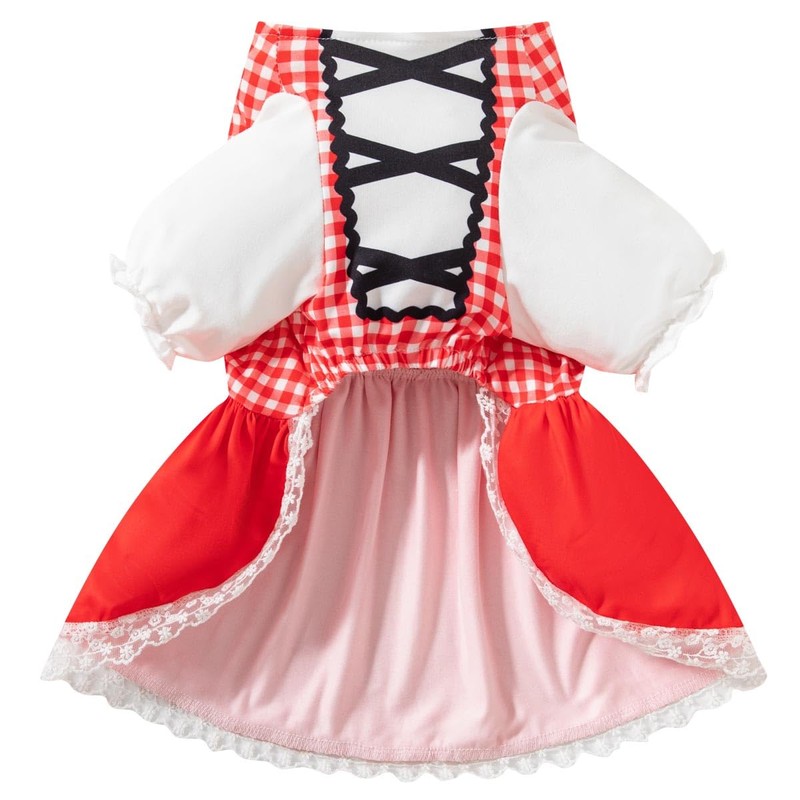 Disfraz de caperucita roja para perro, vestido de Navidad con