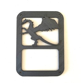 Mystical Dragon w Wings in 3D Black for Jeep Wrangler JK/JKU Rear Tail Light Covers (07-18) Love
