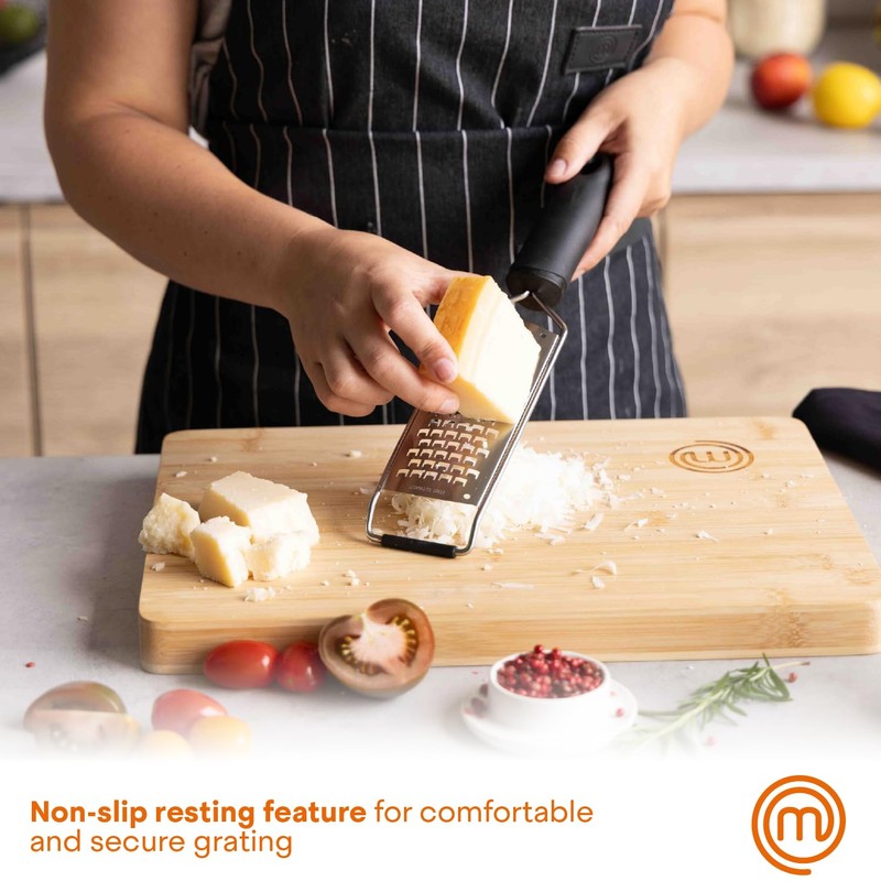 MasterChef Cheese Grater Handheld, Flat Grater Small for Food Like