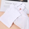 Mabor 2 Pairs White Fingerless Gloves - Breathable Eczema-Friendly Hand