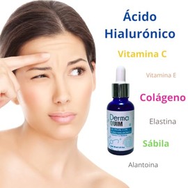 DERMAQUIM - Potente Anti Edad con Ácido Hialurónico, Colágeno, Vitamina C, Vitamina E, Sábila, Elastina y Alantoina - Facial, Previene y Reduce Arruga