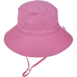 Malaxlx Baby Toddler Kids Pink Bucket Sun Hat for 0-6 Months Girls Boys Summer Beach Hat Infant Wide Brim