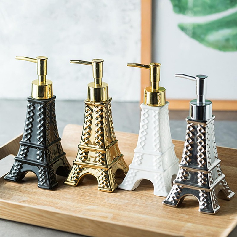 Queen-b Soap Dispenser, Eiffel Tower, Stylish, Liquid, Hand Soap, Lotion,