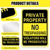 100 Pcs Private Property No Trespassing Sign 7 x 10