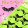 Veleasha Lashes Cat Eye Eyelashes 12 Pairs D Curl Fluffy