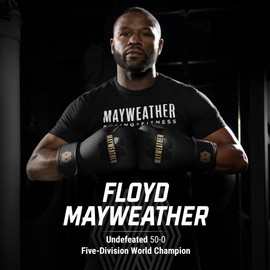 Hayabusa Mayweather Core Boxing Gloves for Men, Women – Lightweight, Durable Training Gloves for Boxing, Sparring, and Heavy Bag Work - Black/Gold, Large/X-Large