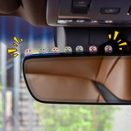 Mevodeata 51 Pcs Cute Soot Sprite Car Decor Rearview Mirror Accessories - Cute Decor for Car Home and Office Gifts(Colorful)