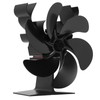 Wood Stove Fan 6 Blades Heat Powered Burning Fireplace Fan