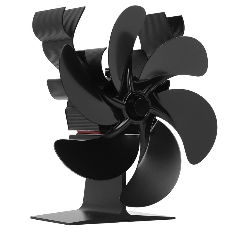 Wood Stove Fan 6 Blades Heat Powered Burning Fireplace Fan