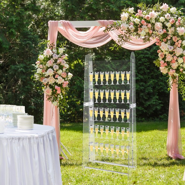 TURSTIN 5-Tier Champagne Wall Holder for Party 61.4 x 23.6