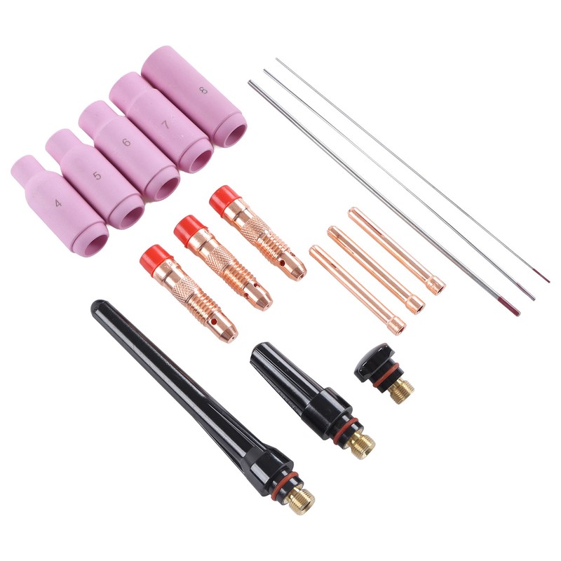 17Pcs TIG Welding Set ABS Argon Arc Welding Torch Glass