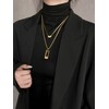 Gold Layered Necklace for Women Gold Pendant Necklace for Winter