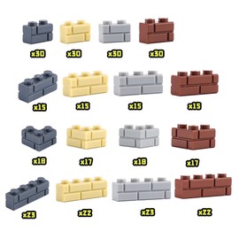 WSRYLTCH Wall Classic Bricks Parts and Pieces: 340 PCS Masonry Profile Accessories Building Block Sets(Mix)