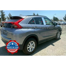 Trims Express 2018-2023 Mitsubishi Eclipse Cross 6Pc Chrome Pillar Post Stainless Trim Door