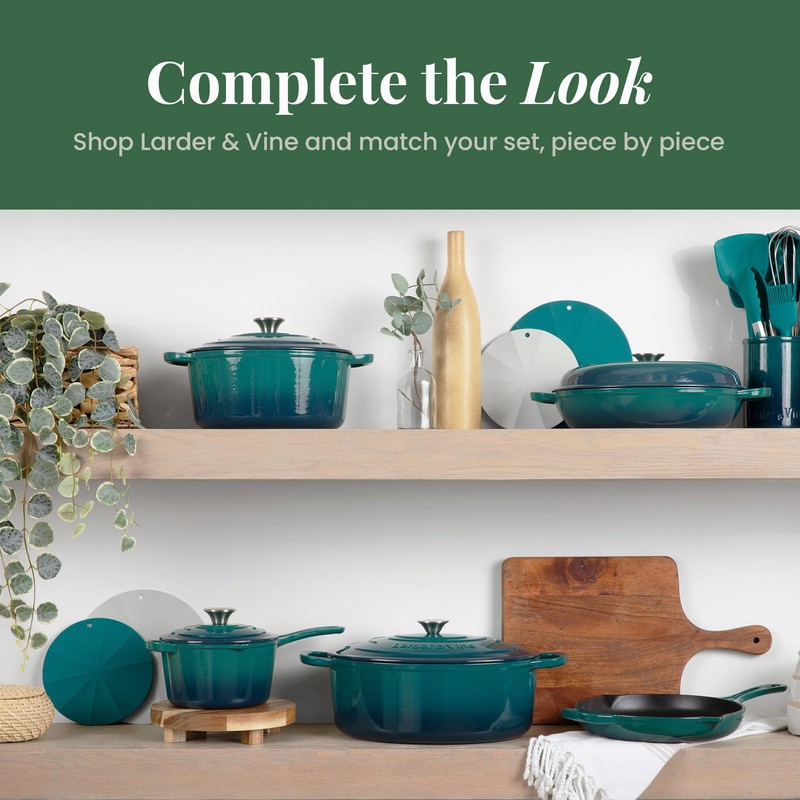 Larder & Vine 12-Piece Silicone Kitchen Cooking Utensils Set with