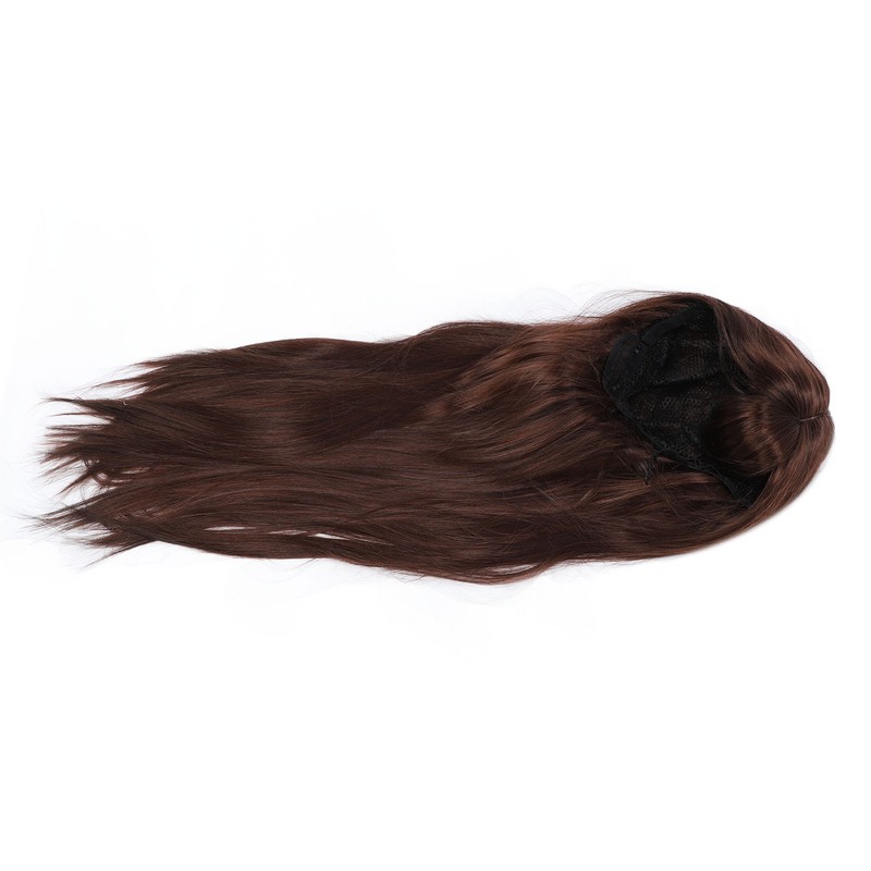 Brown Wig Fashionable Heat Resistant Soft Long Straight Layered Synthetic