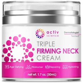 ACTIVSCIENCE Crema reafirmante de cuello con retinol, hidratante facial antienvejecimiento natural con colágeno y ácido hialurónico - 1.7 onzas