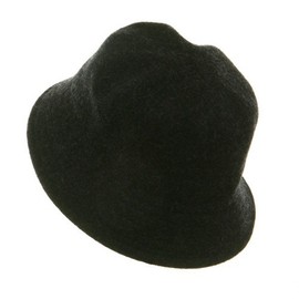 Wool Bucket Hat with Stitches-Charcoal Grey W15S41B
