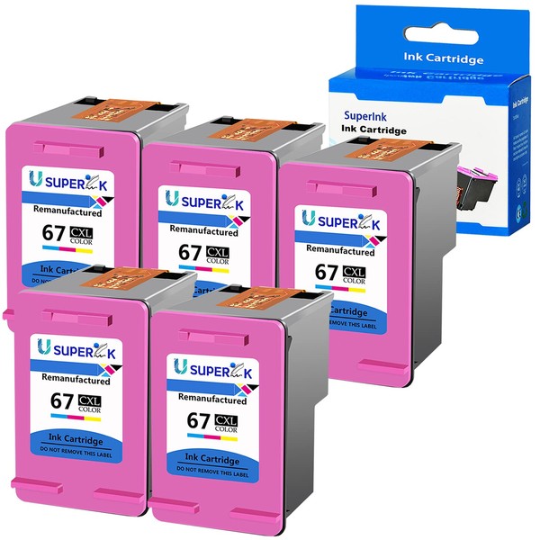 USUPERINK Remanufactured High Yield Ink Cartridge Replacement for HP 67XL