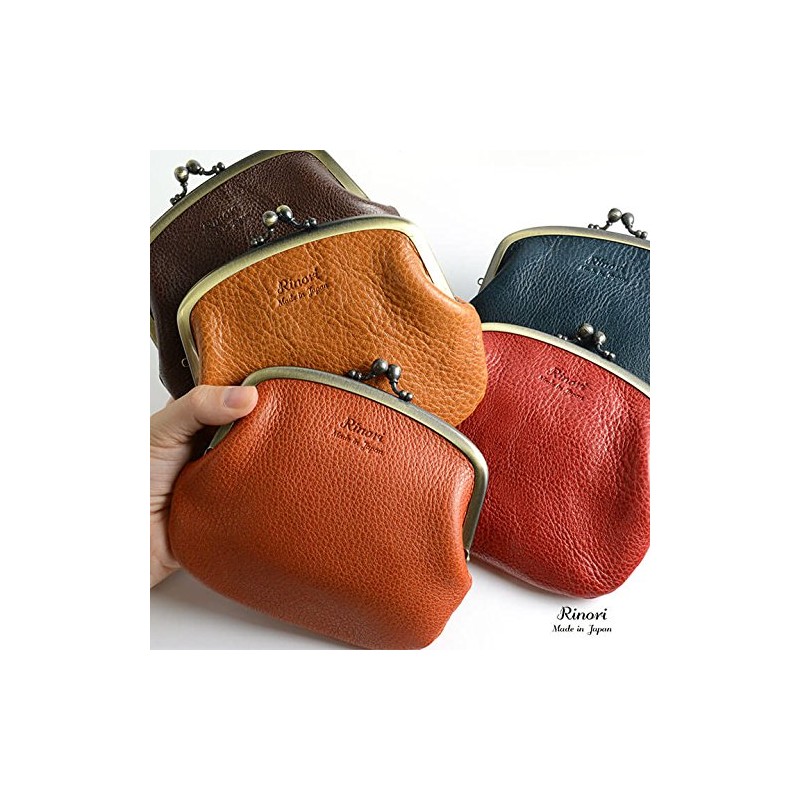 Rinori Women’s Coin Purse, Leather, Metal Clasp Opening, Excellent Storage
