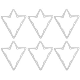 Alomejor Pack of 6 Billiard Ball Rack Sheet 10 Ball Billiard Triangle Cue Rack Ball Magic Rack Leaf Pool Cue The Largest Tip Tool Fun Game Accessories