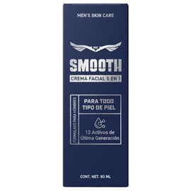 Smooth Crema Facial 5 en 1 para Hombre Antiedad Hidratante 80 ml - Producto Original de Alta Calidad, Entrega Rápida y Segura, Garantía Incluida      