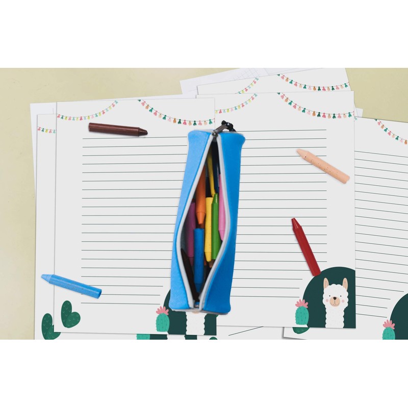 Friendly Fox Children's Writing Paper with Lines – 20 Sheets