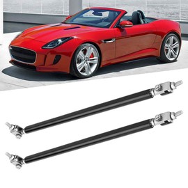 2pcs Car Lift Supports, Adjustable Front Bumper Lip Splitter Strut Rod Tie Support Bar Stainless Steel