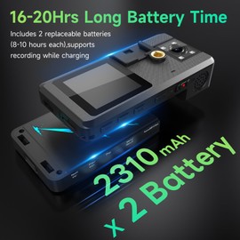 Wevoor 1296P FHD Body Camera A53, 20Hours Dual Battery Pack, Wearable Police Camera with IR Night Vision + 180° Rotatable Lens, Premium Portable Camcorder Mount Anywhere for Cycling Work Travel (64GB)