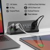 Nightstand Edge Mount Power Strip with USB-C Ports Tabletop Surge