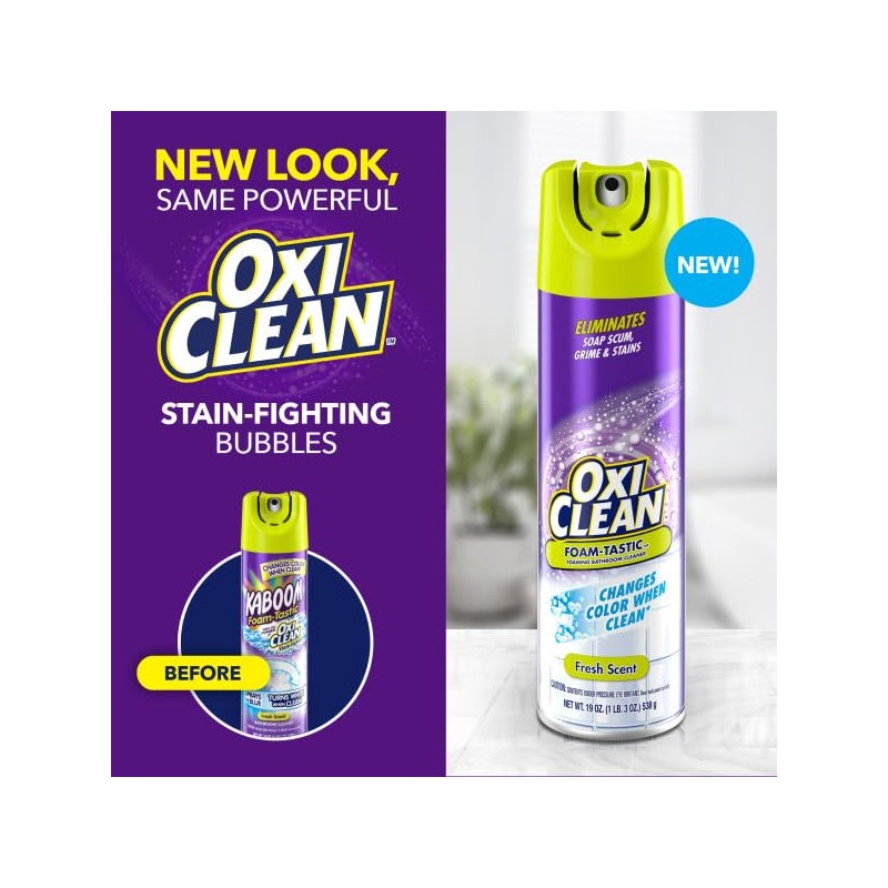 OxiClean Foam-Tastic Fresh Scent Bathroom Cleaner Twin Pack 2-19 oz.
